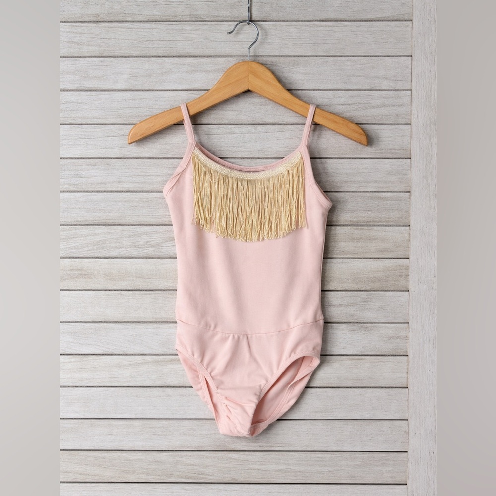 Freestyle Pink Fringe Dance Leotard XS Girls Costume Performance Ballet Recital